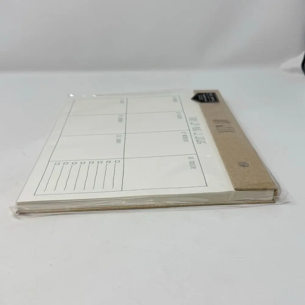 Rae Dunn My Week Weekly Planner 17 Month Aug 2026-Dec 2027 Desk Pad Kraft Paper